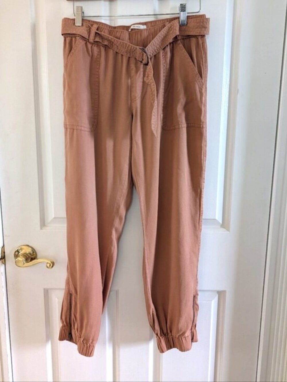 NWOT Nicole Miller Women's Tencel Pull On Jogger Pants Ankle Zippers‎ Size S